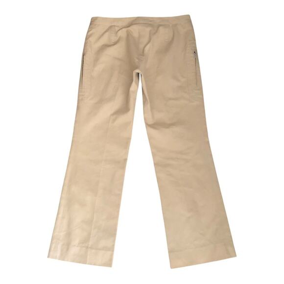 Tulah Women’s Wide Leg Zipper Fly Mid Rise Cropped Khaki Cargo Pants Size 8 - Picture 1 of 13